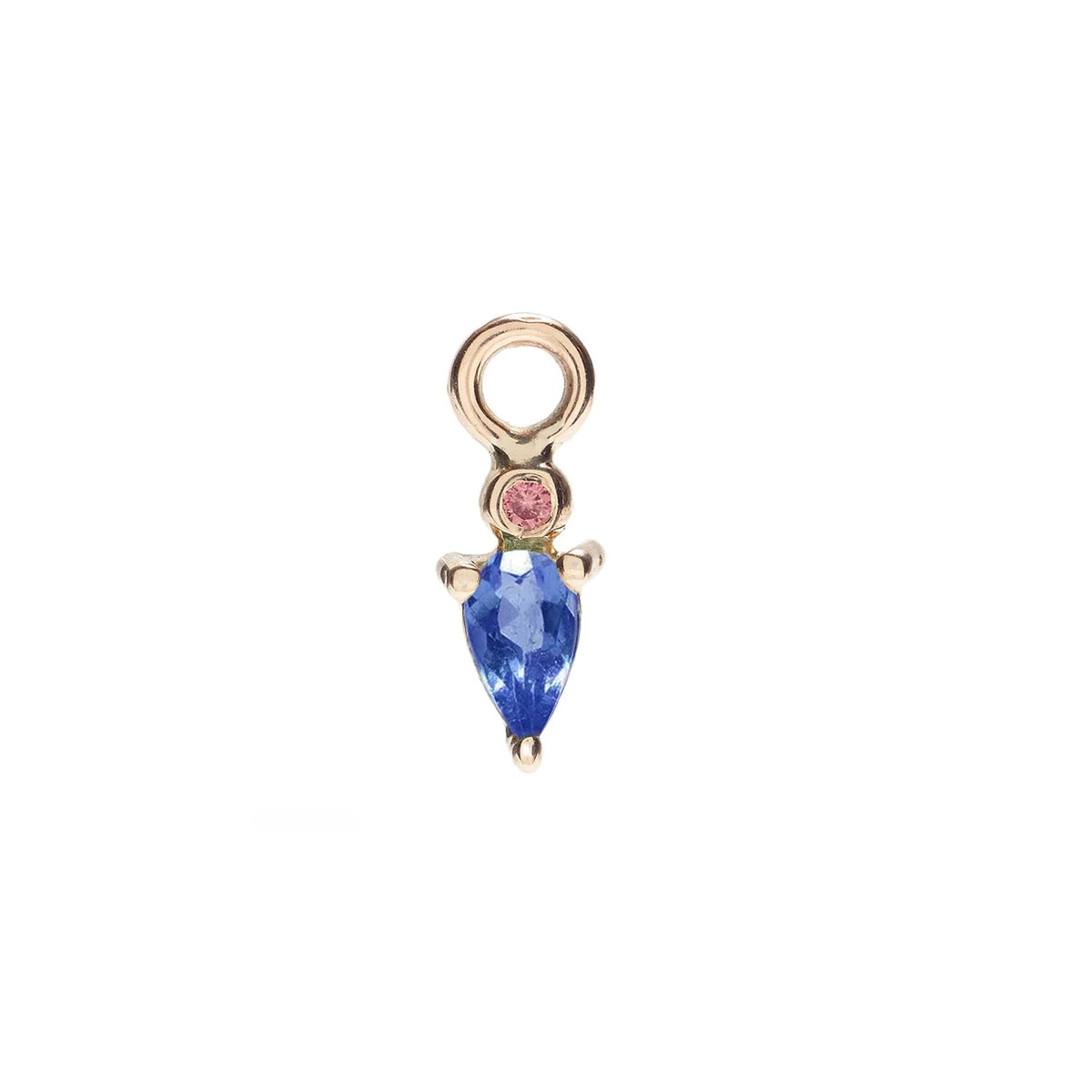 DROPLET CHARM W/ BLUE SAPPHIRE