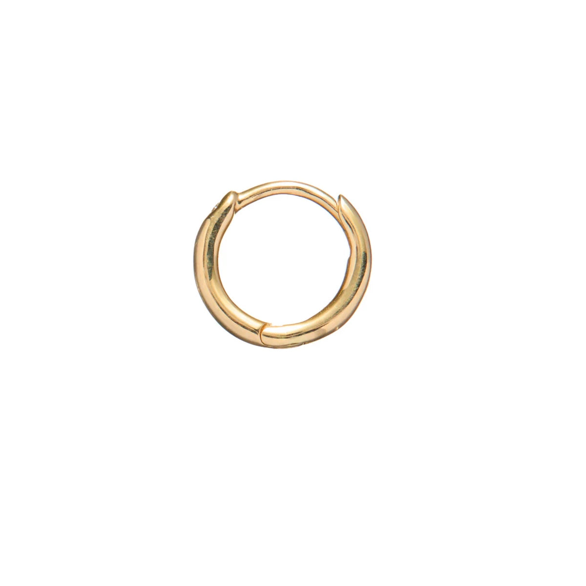 SOLID GOLD HINGE HOOP