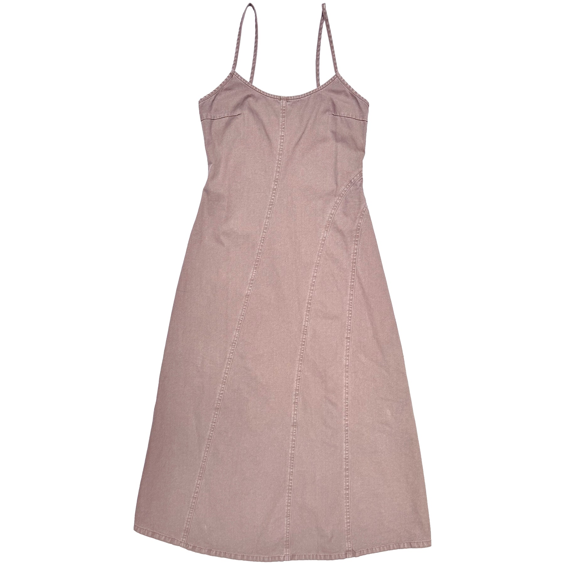SEAMED TANK DRESS - MAUVE