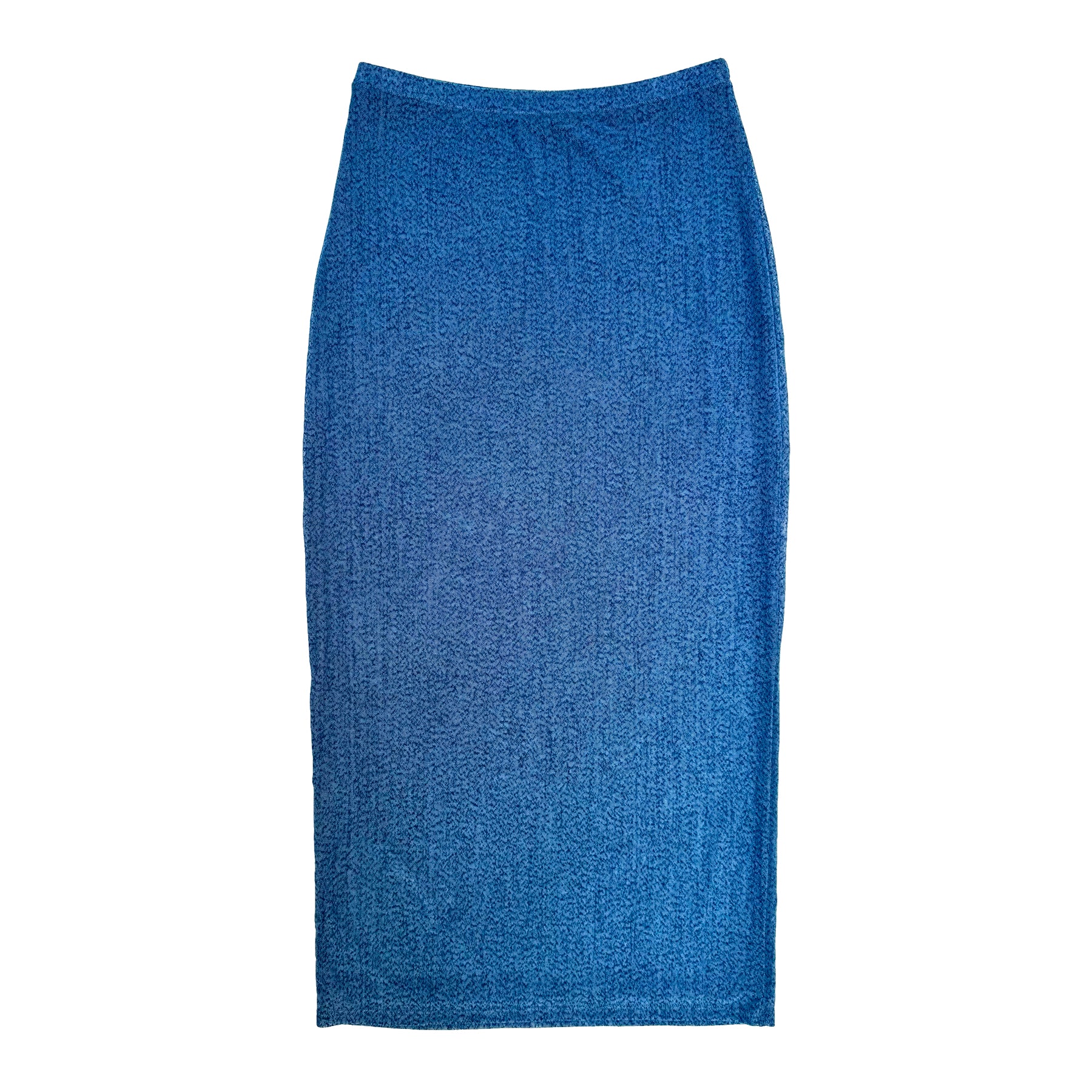 MESH PENCIL SKIRT - BLUE
