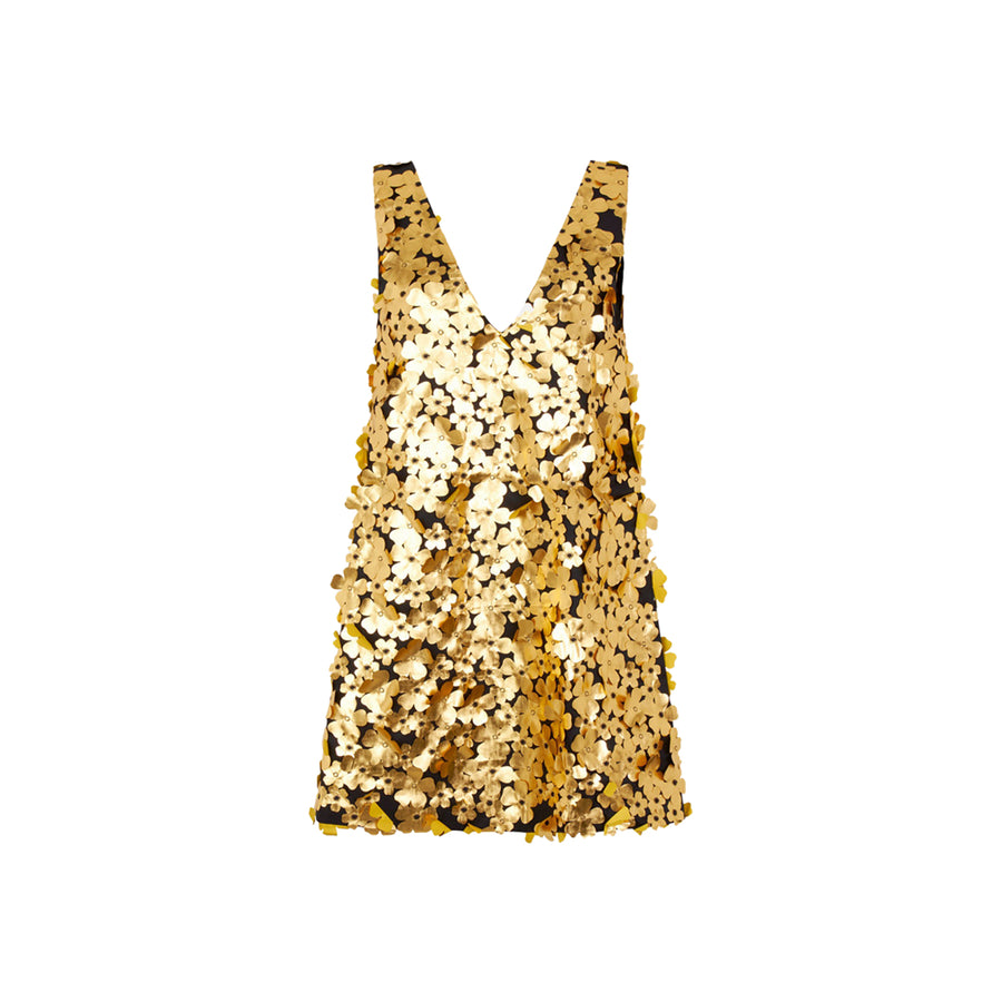 ELENA DRESS - METALLIC GOLD