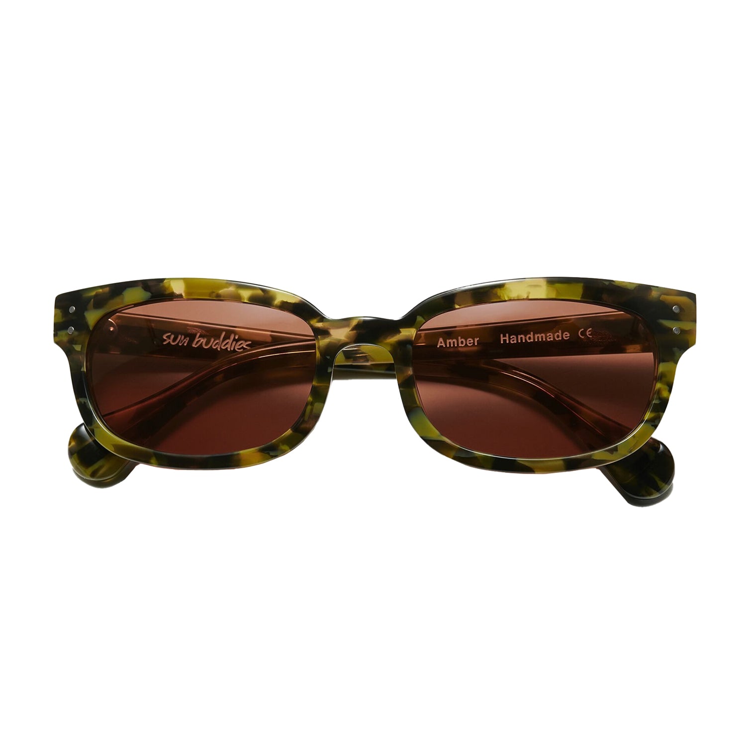 AMBER SUNGLASSES - GREEN FRAGMENTS