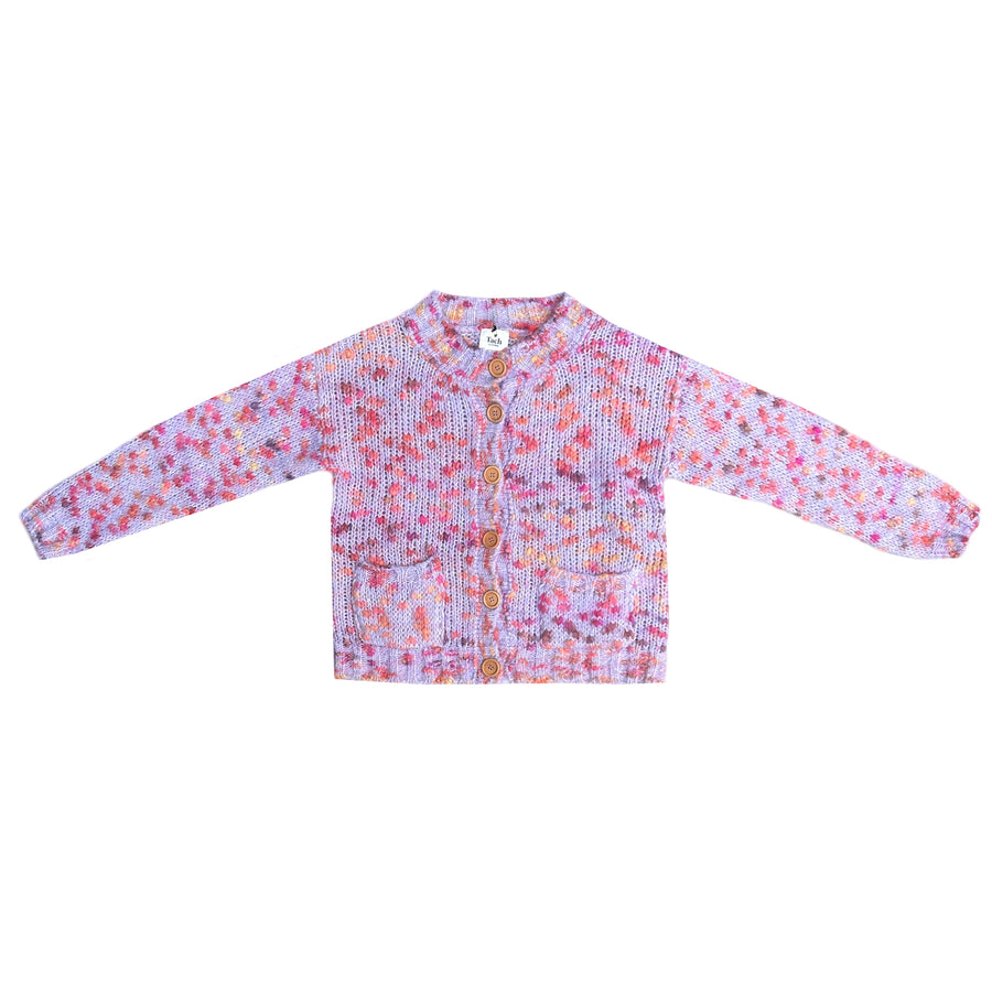 TEA WOOL BLEND CARDIGAN - LILAC