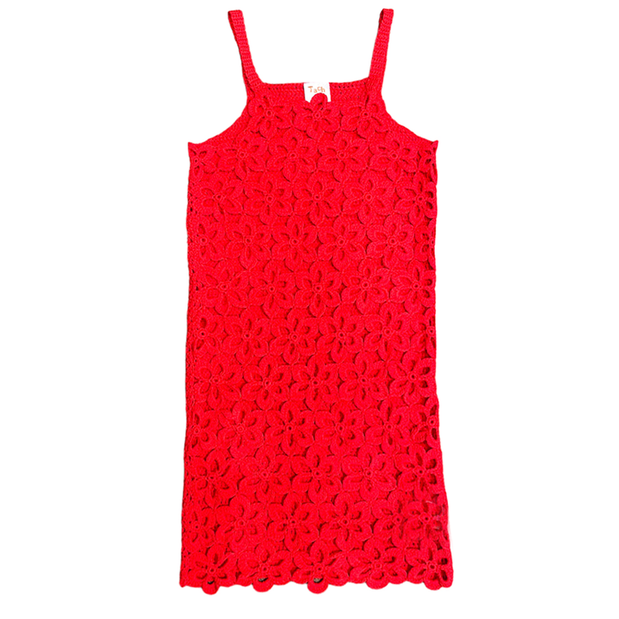 LISBETH CROCHET DRESS - RED