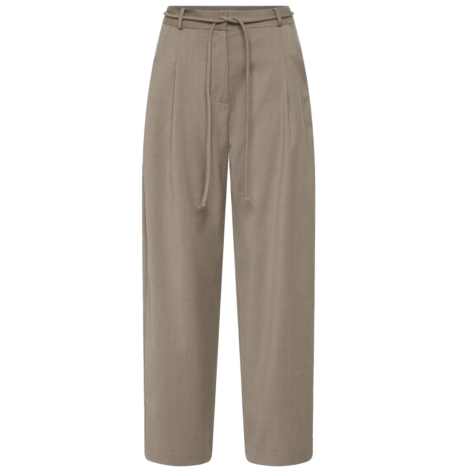 TAILORED BARREL PANTS - LIGHT TAUPE