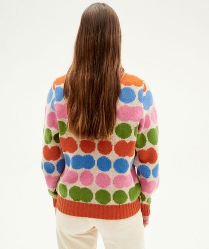 DOTS KNITTED SWEATER - GREEN