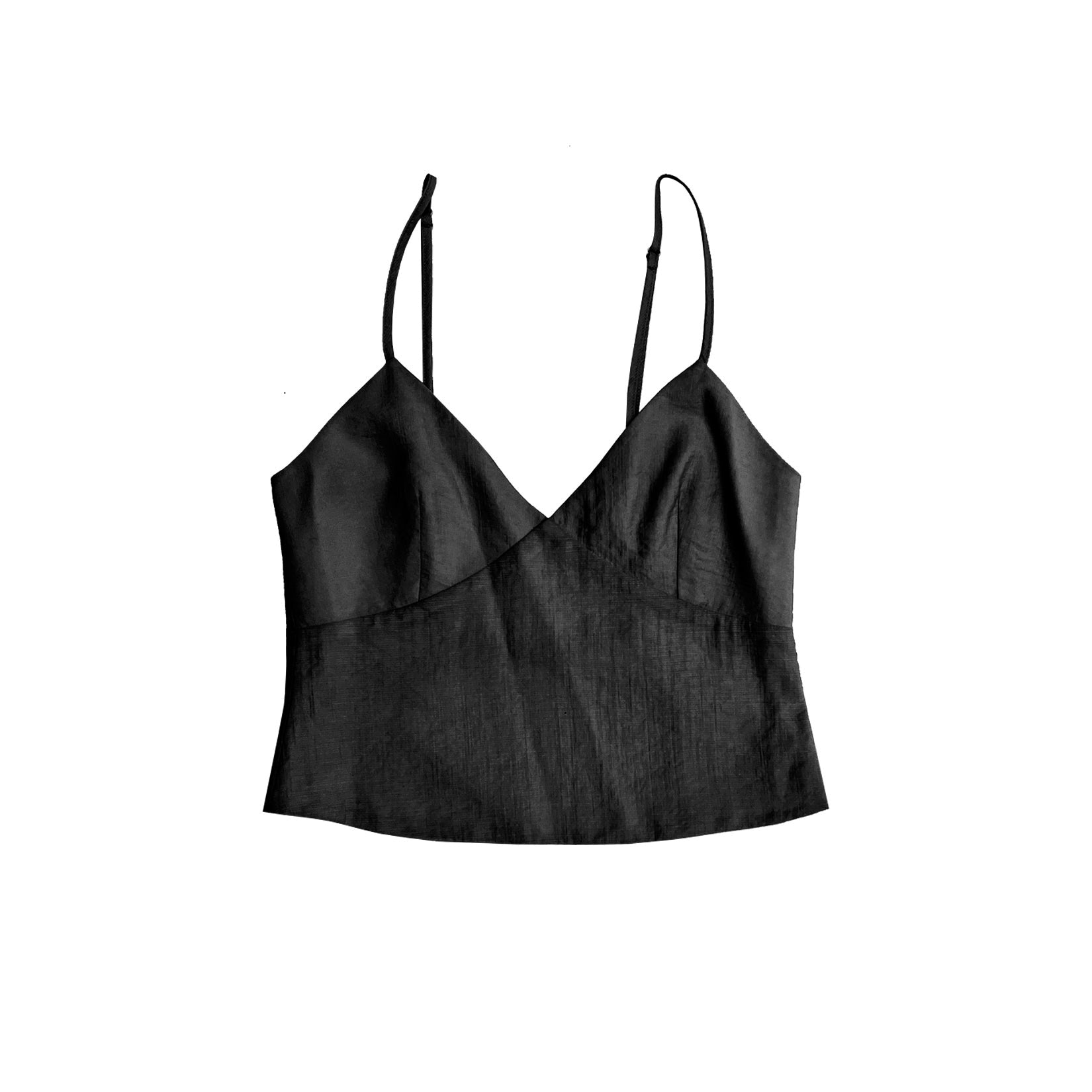 TIE BACK TOP - BLACK