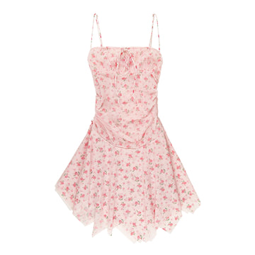 SOFIA DRESS - OFF WHITE/PINK FLORAL