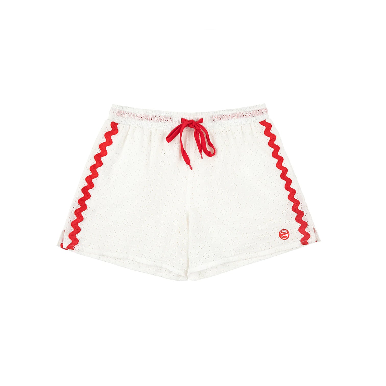 MIA SPORT SHORT - OFF WHITE/RED