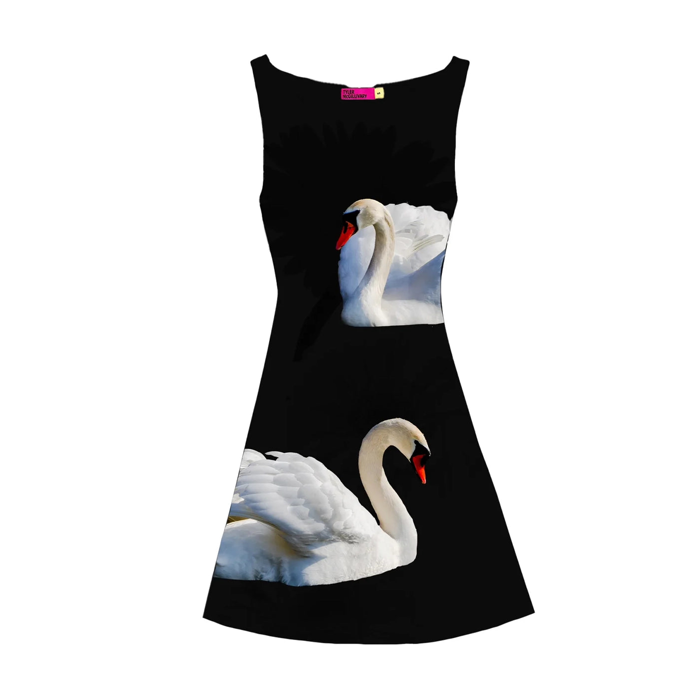 SWAN MINI DRESS - BLACK