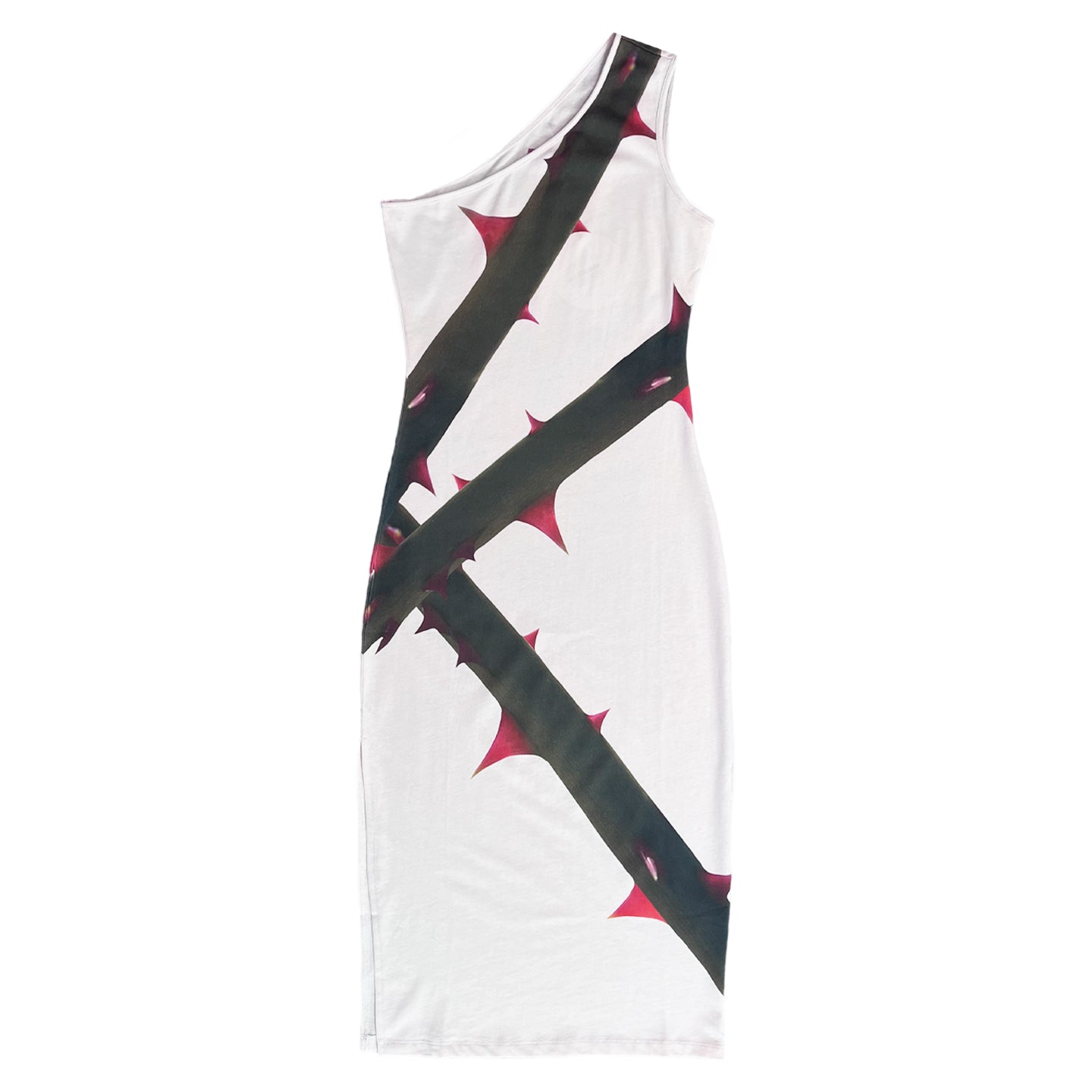 THORN BUSH DRESS - THORN PLACEMENT PRINT