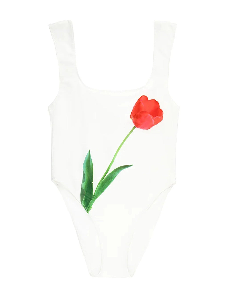 LANEY BODYSUIT - RED TULIP