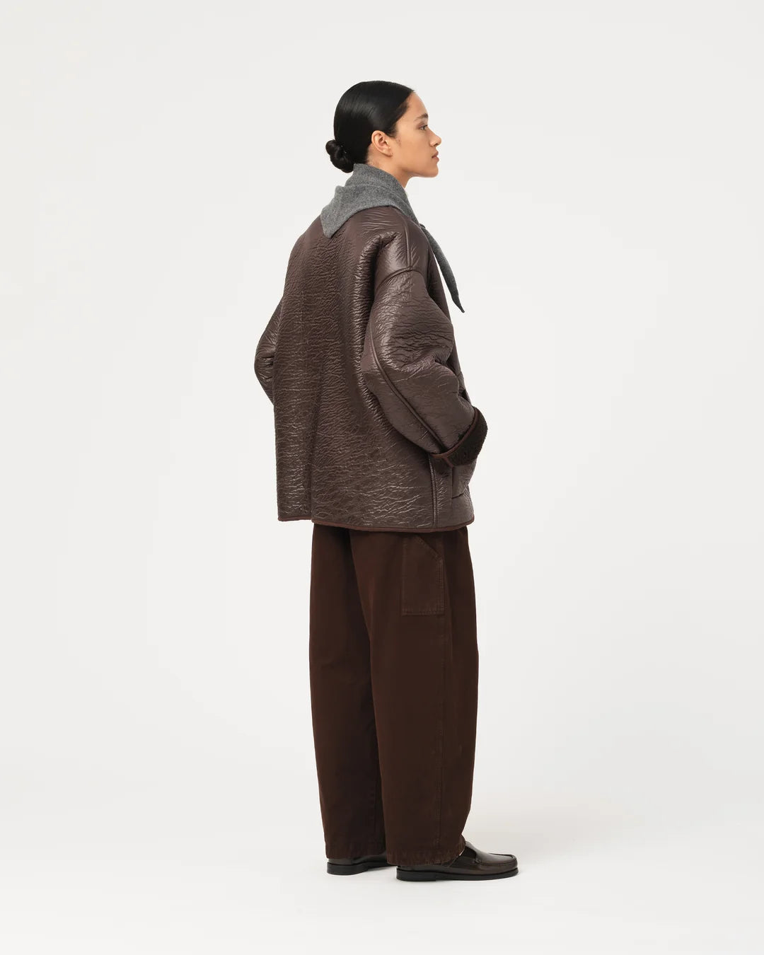 SOLAR JACKET - PIUMINO NYLON - BROWN