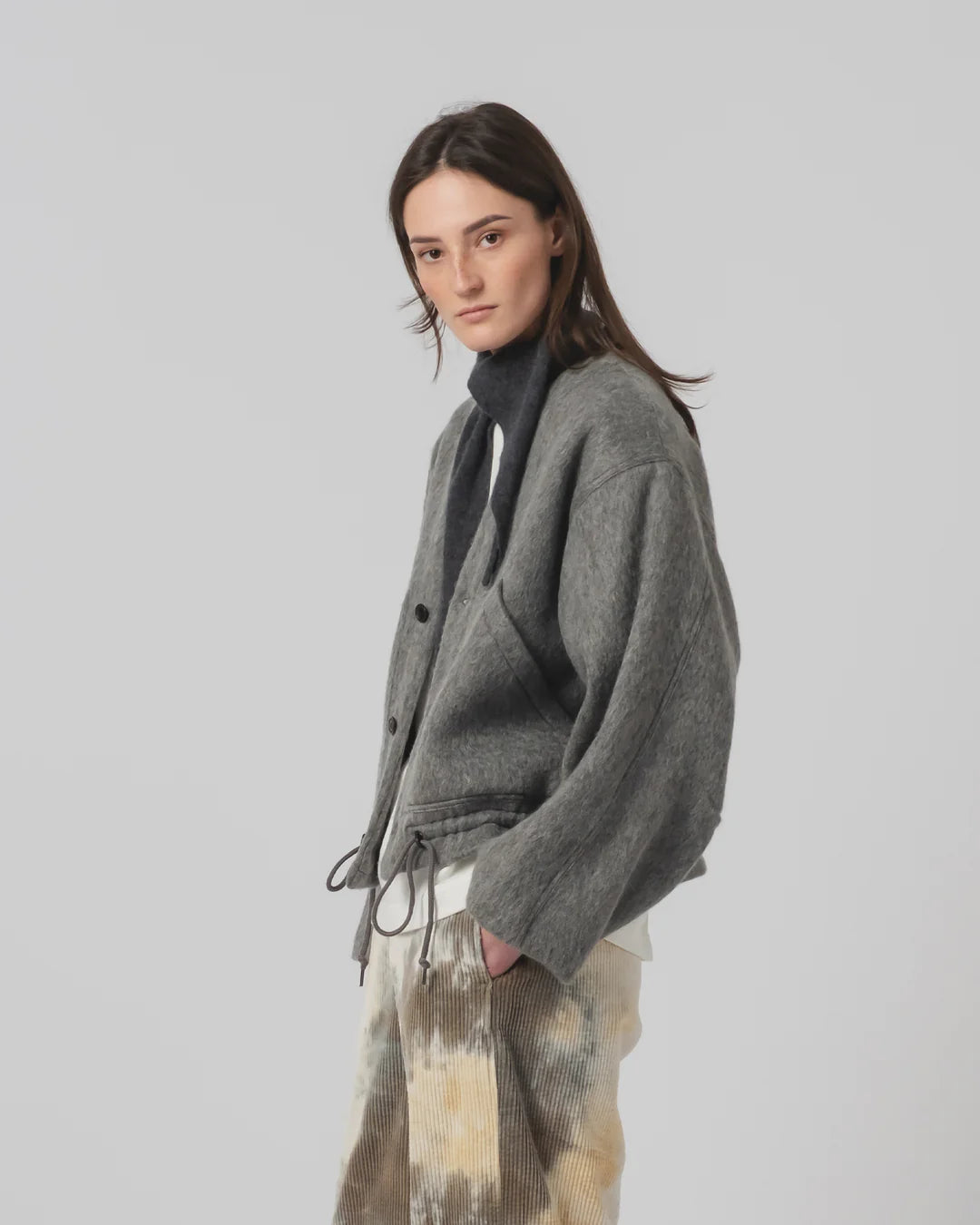REACTOR JACKET - MOHAIR FLEECE - ASPHALT