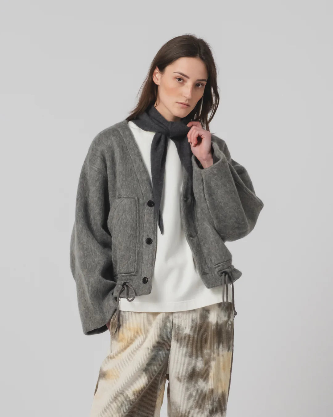 REACTOR JACKET - MOHAIR FLEECE - ASPHALT