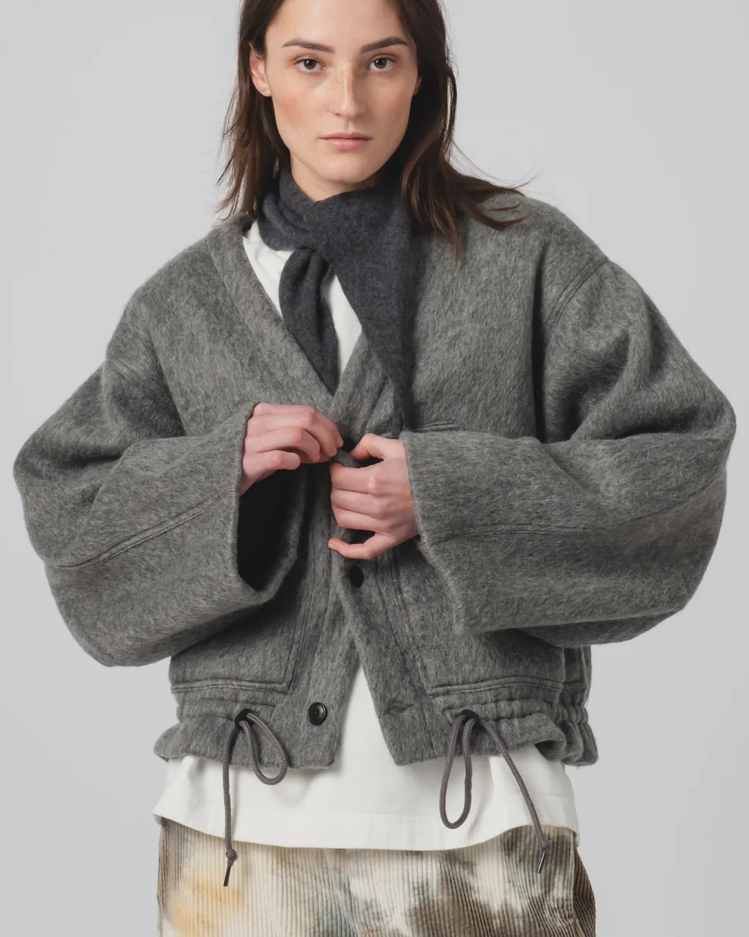 REACTOR JACKET - MOHAIR FLEECE - ASPHALT