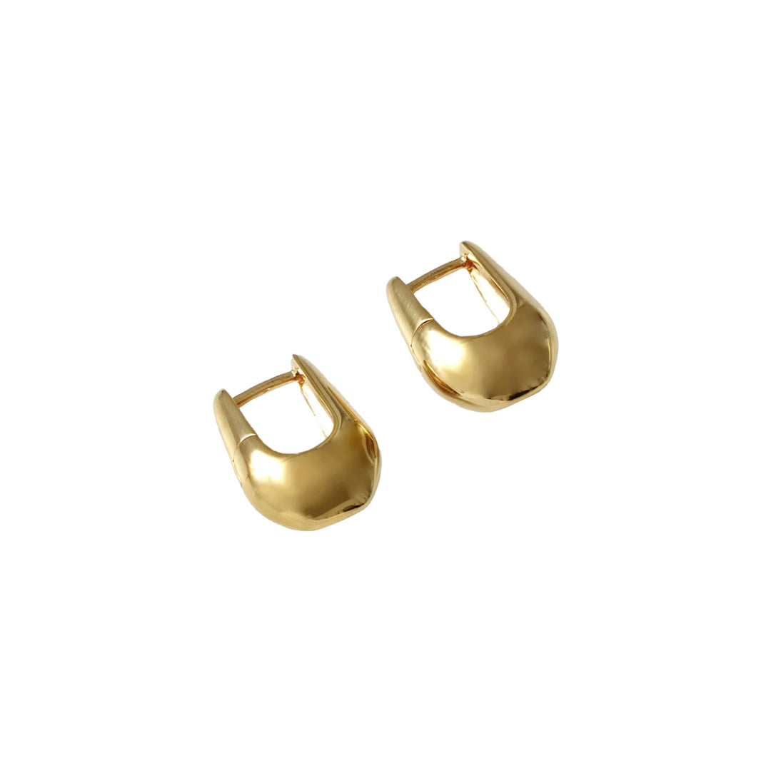 BAGUETTE HOOP EARRINGS - GOLD