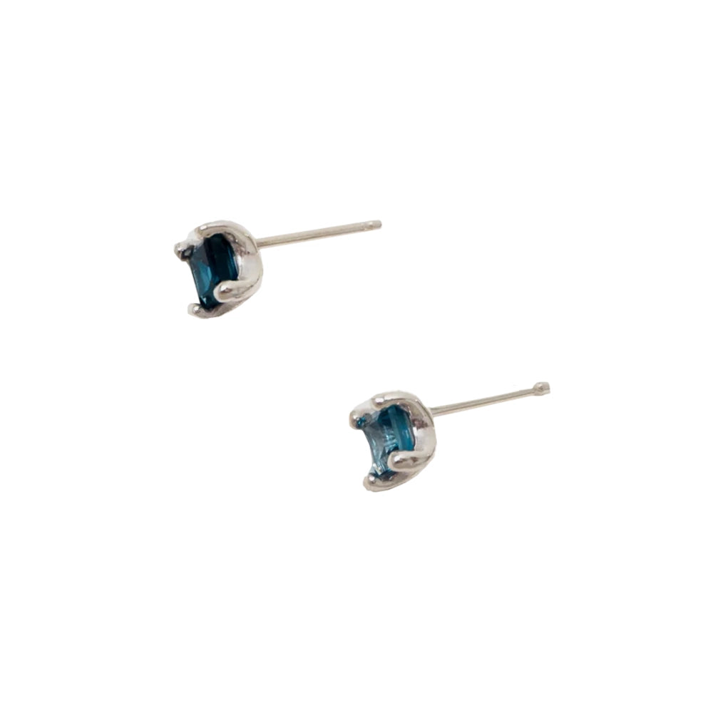 JOSIE STUDS - BLUE AND STERLING SILVER