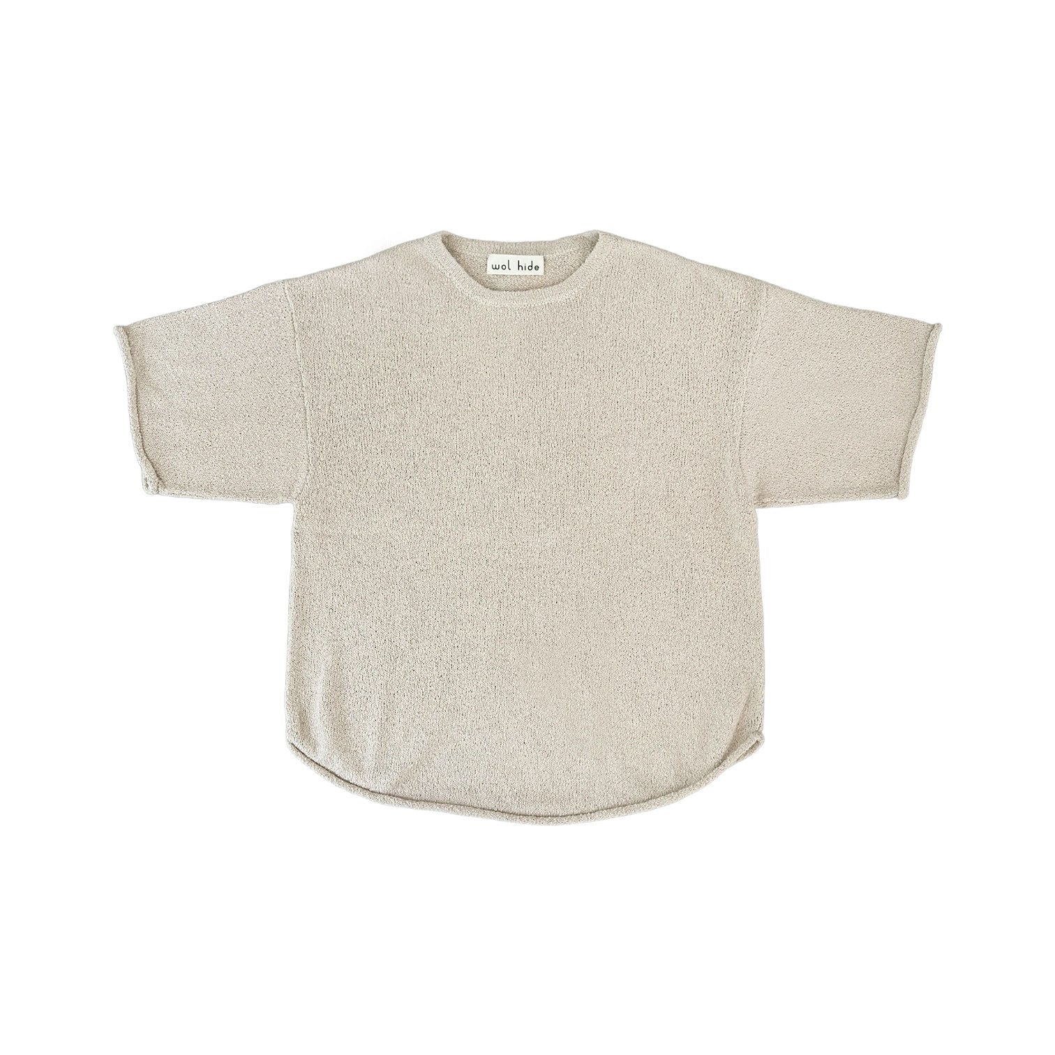 BOUCLE TEE - ALMOND