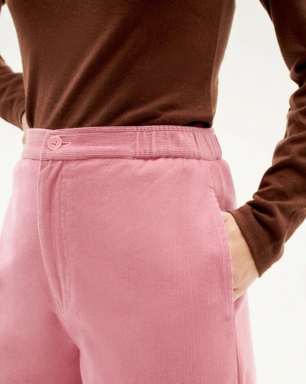 MAIA PANTS - PINK MICRO CORD