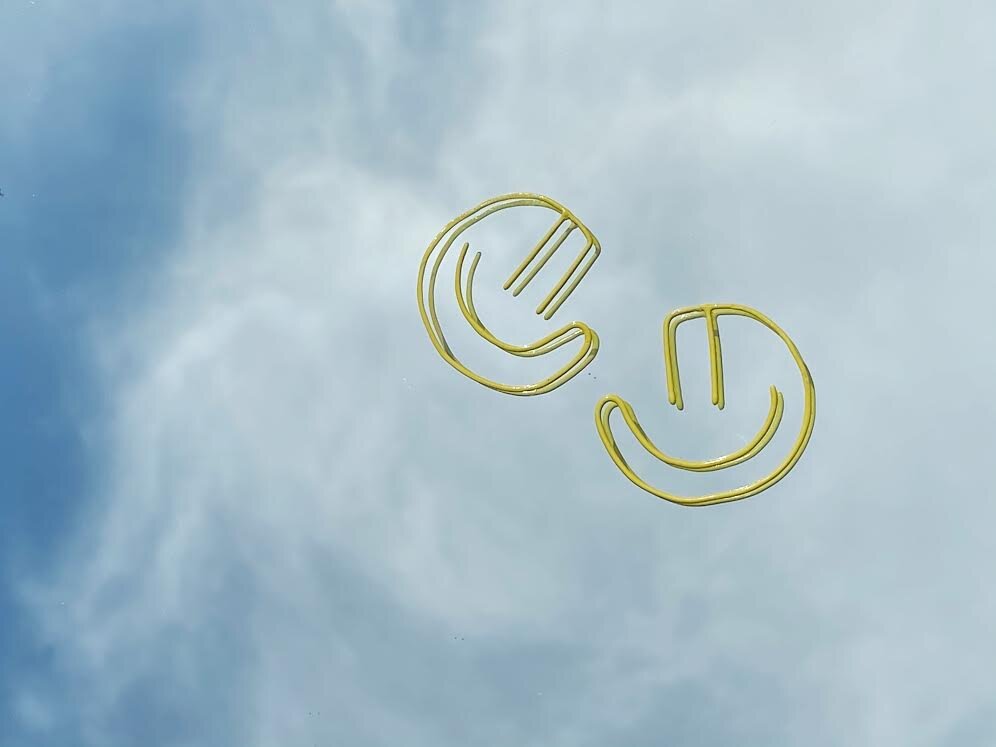 SMALL SMILE EARRINGS - MATTE PAPAYA