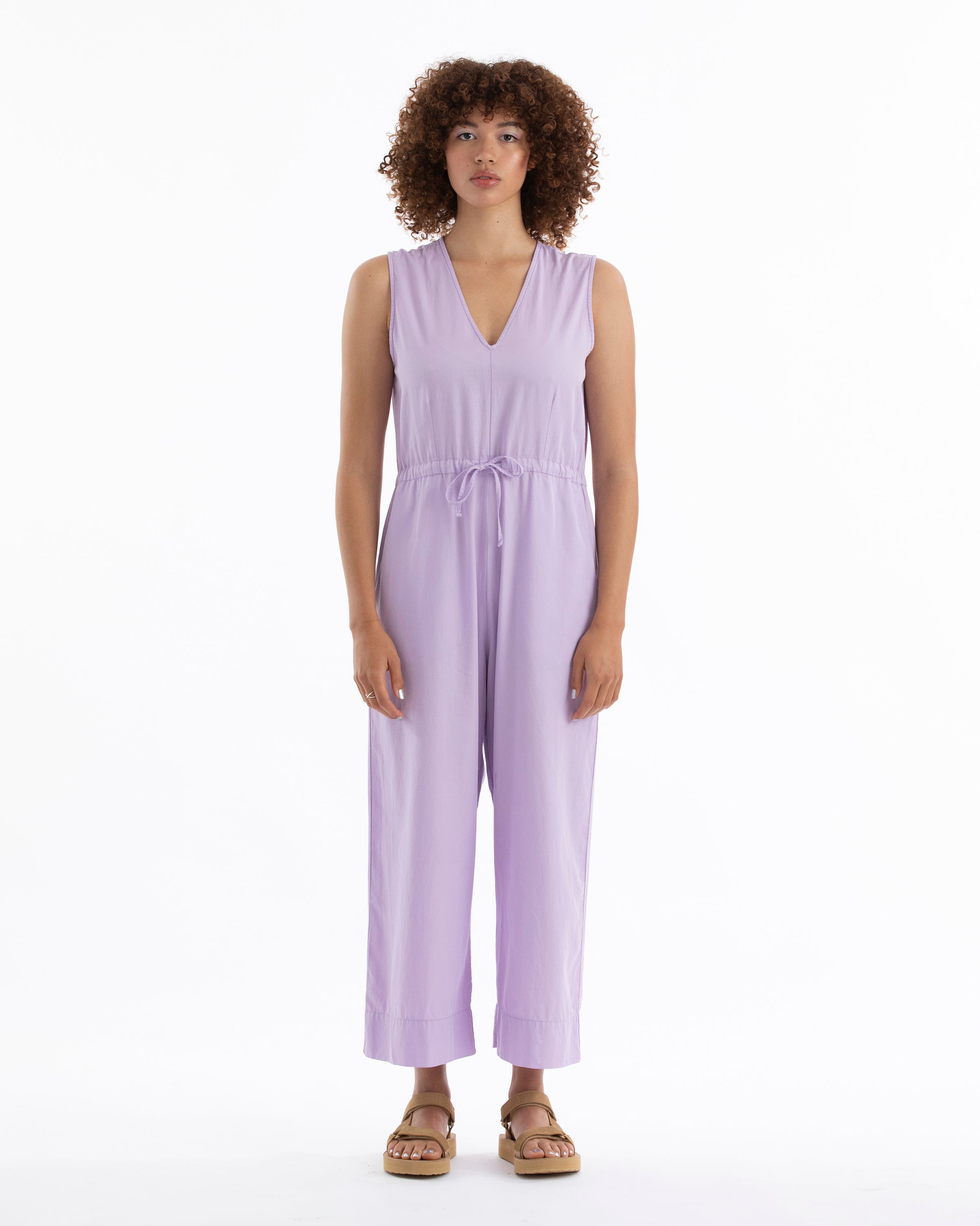 SAMPLE - COTTON SLIT-BACK JUMPER - LILAC