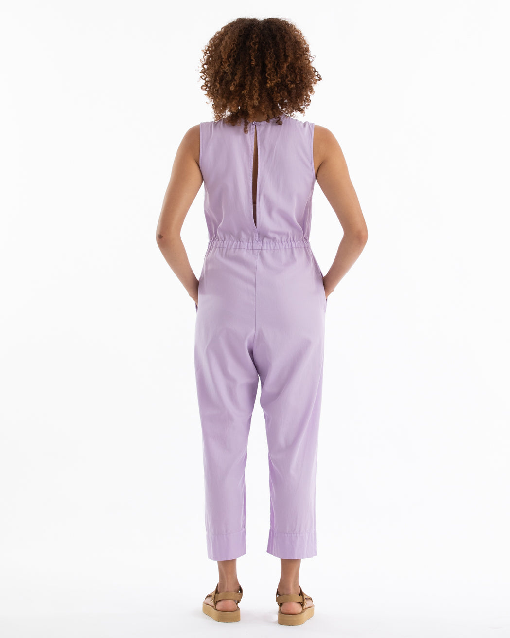 SAMPLE - COTTON SLIT-BACK JUMPER - LILAC
