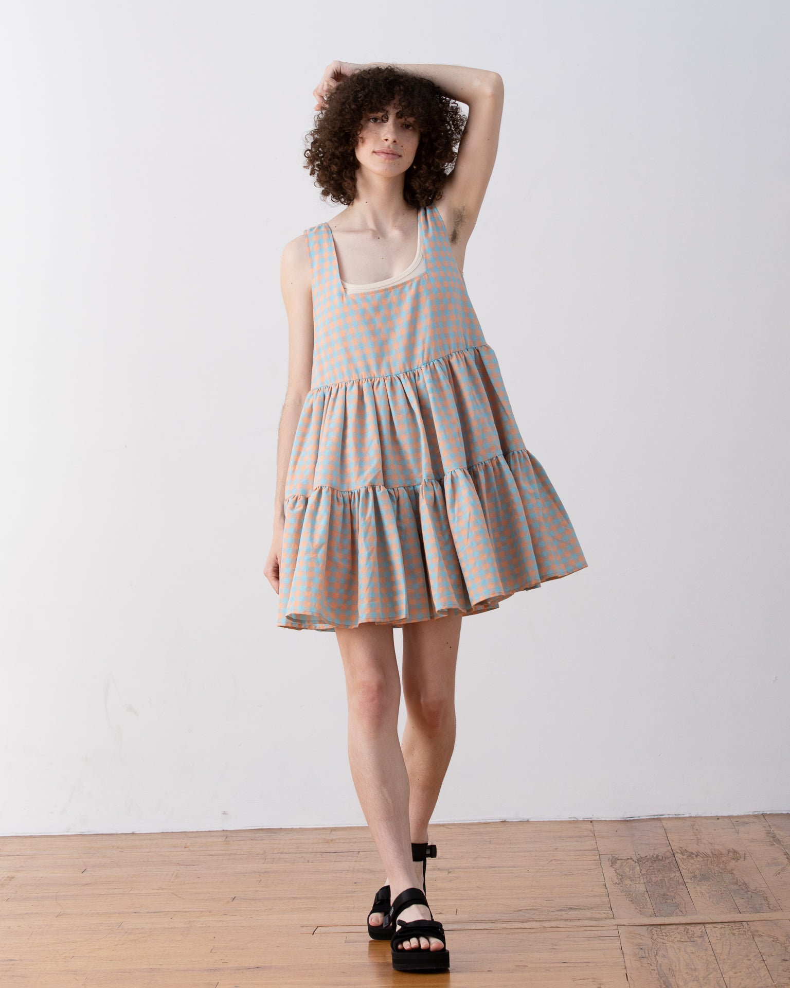 SAMPLE - FULL TANK DRESS - SHERBET GINGHAM