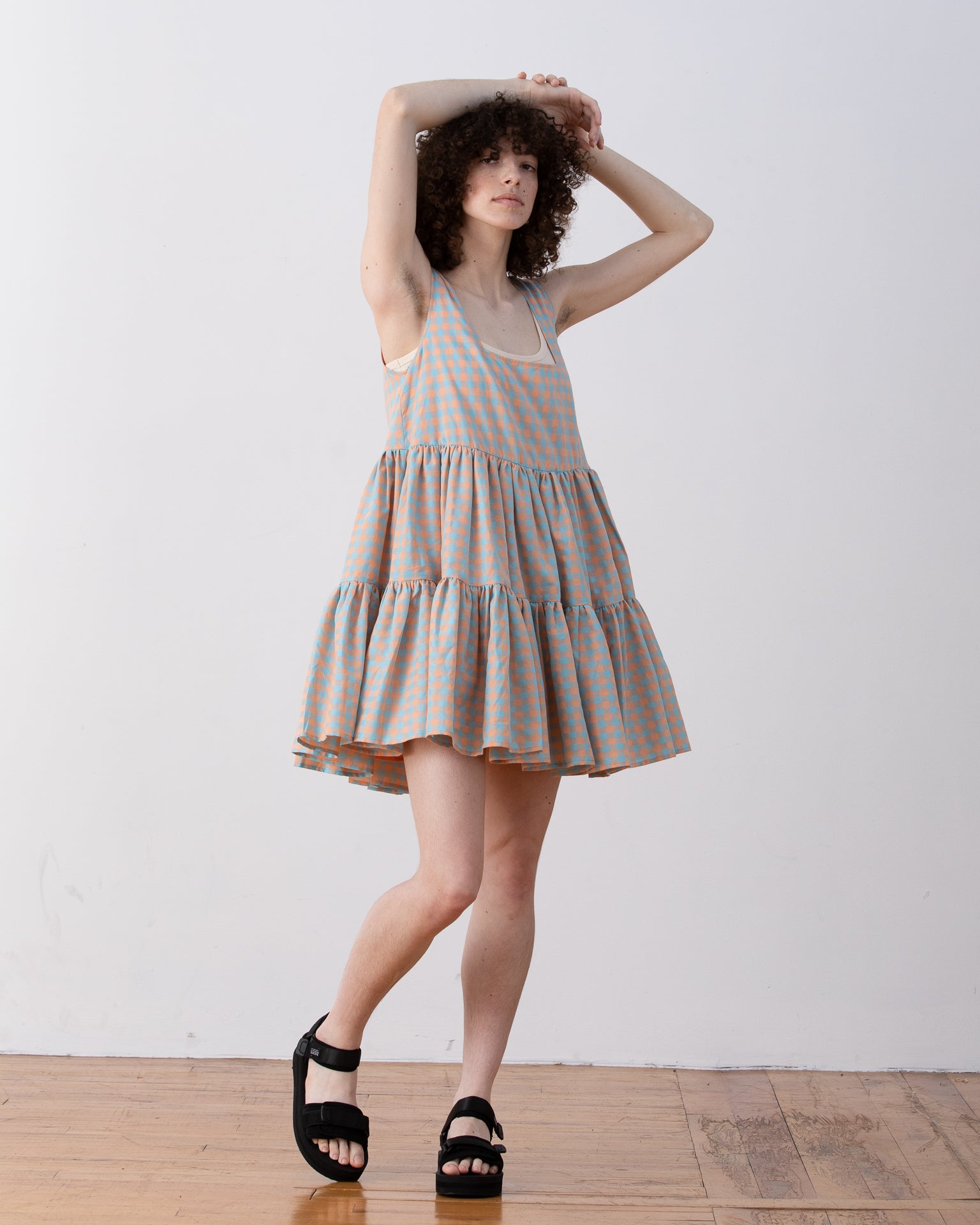 SAMPLE - FULL TANK DRESS - SHERBET GINGHAM