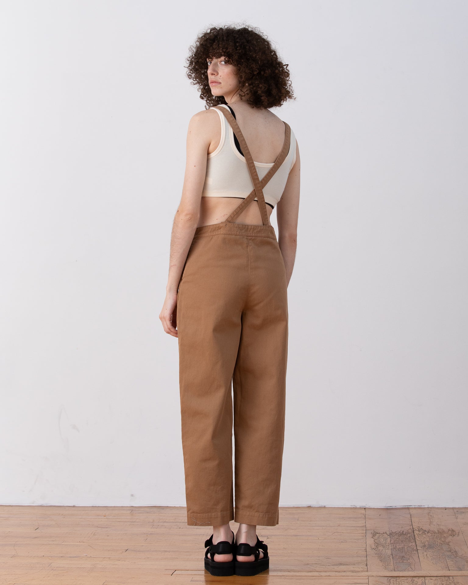 SAMPLE - FITTED OVERALL JUMPER - CAMEL
