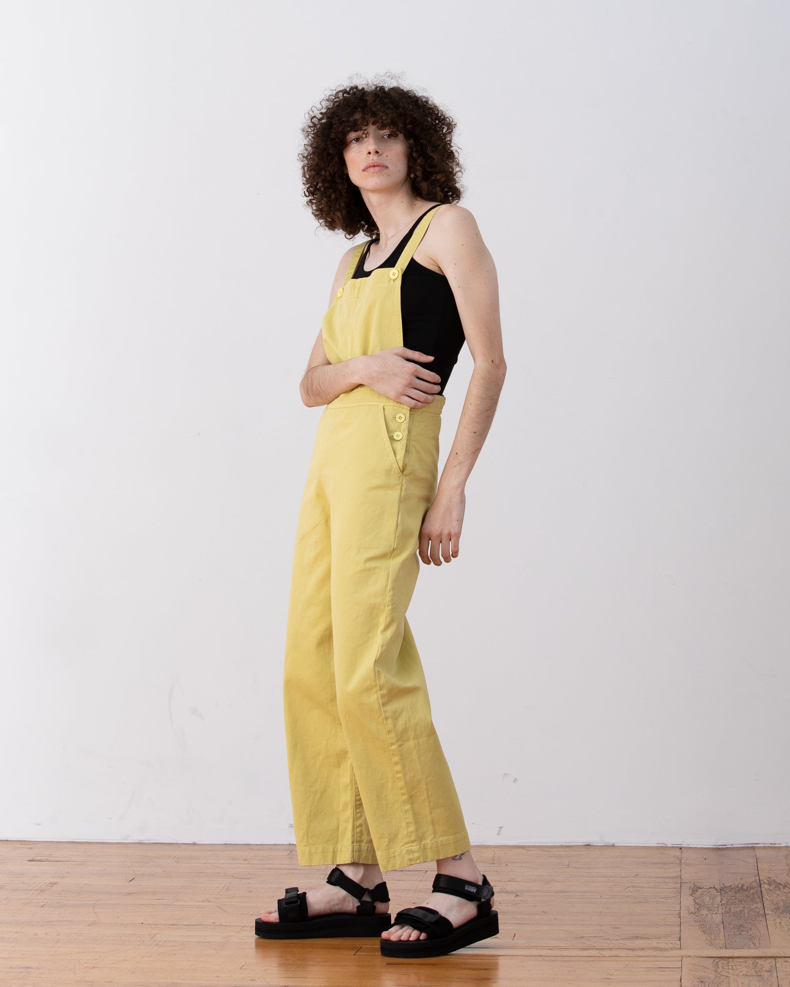 SAMPLE - FITTED OVERALL JUMPER - CITRON