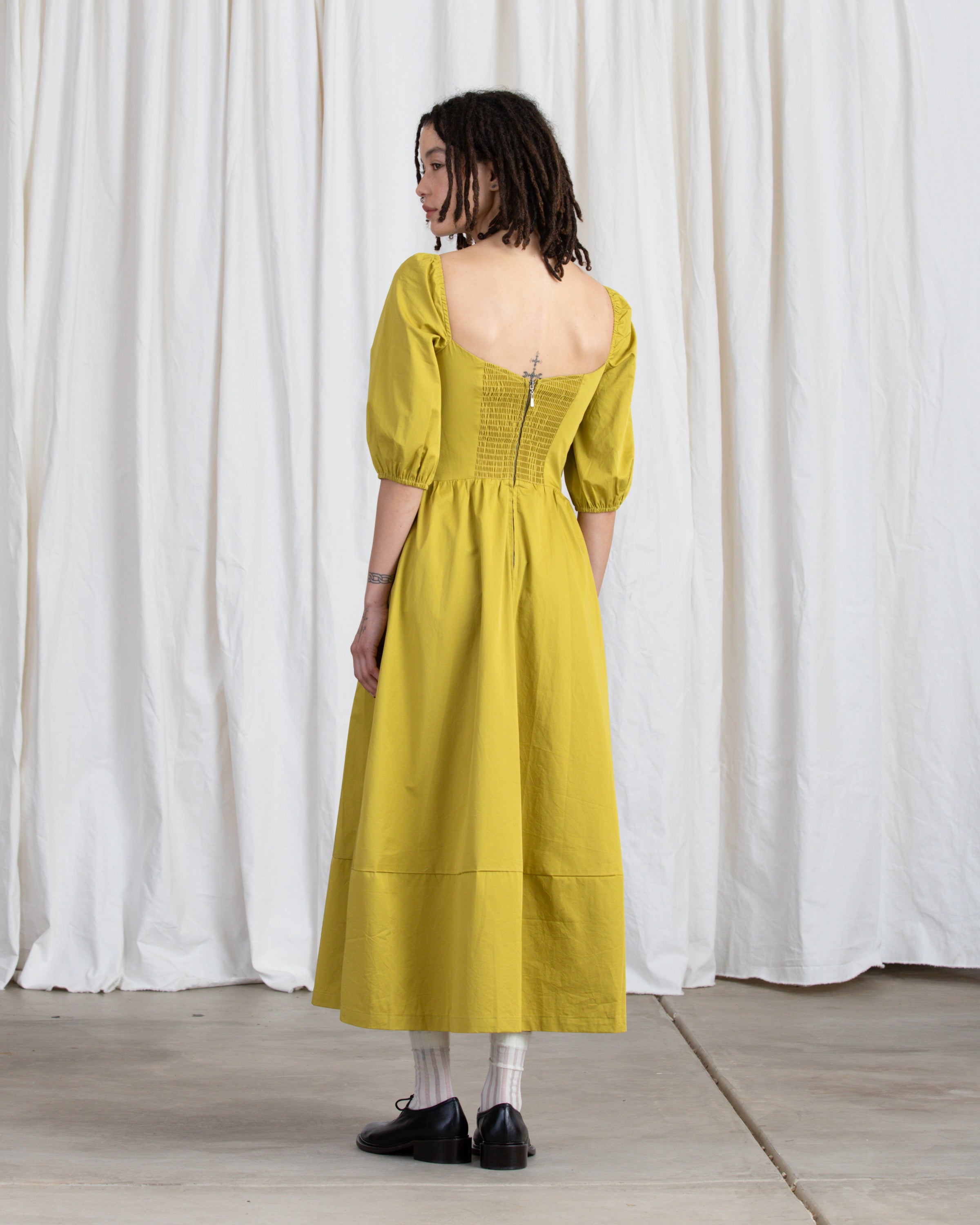 SAMPLE - SWEETHEART MIDI DRESS - FADED NAVY