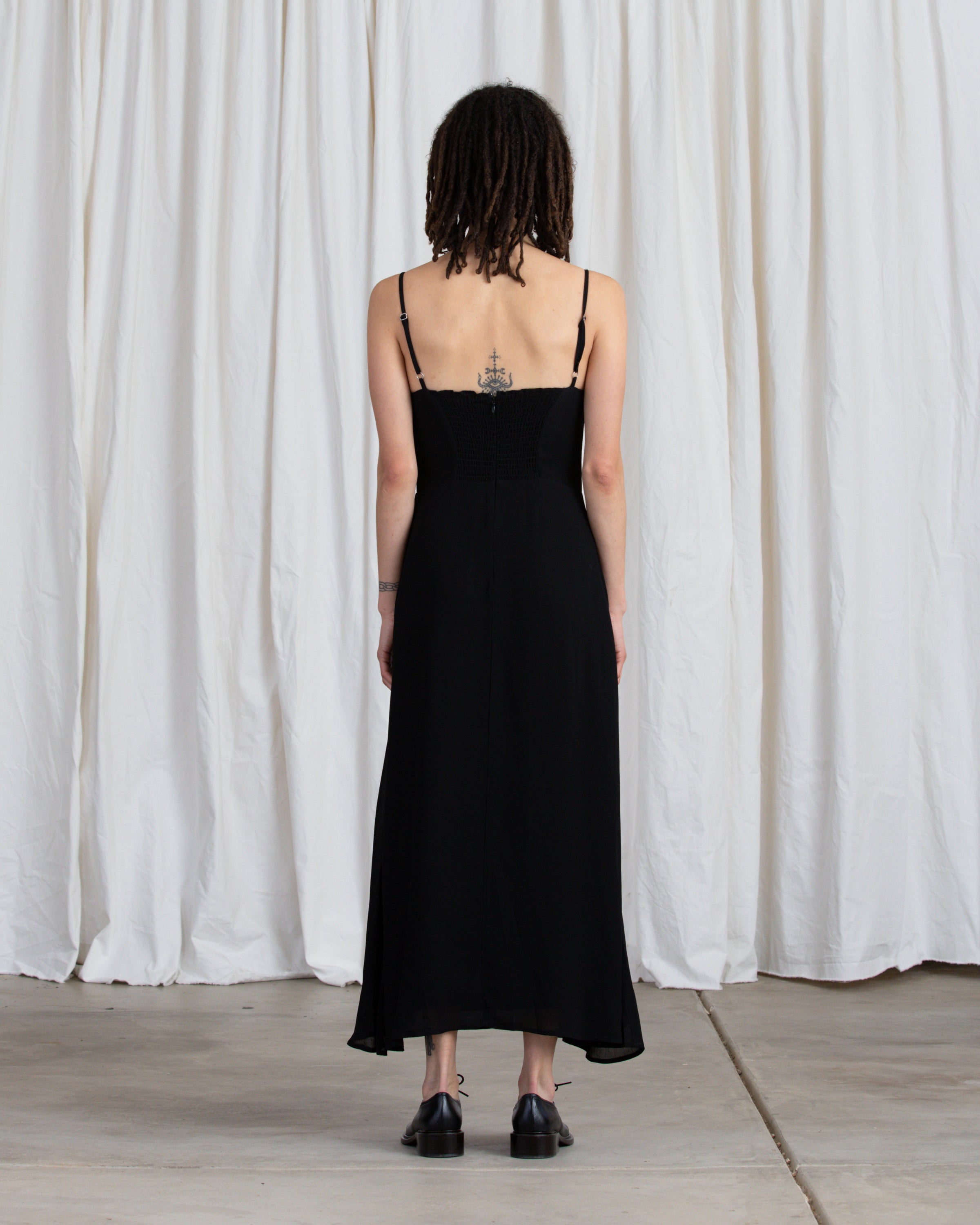 SAMPLE - FITTED BODICE DRESS - BLACK