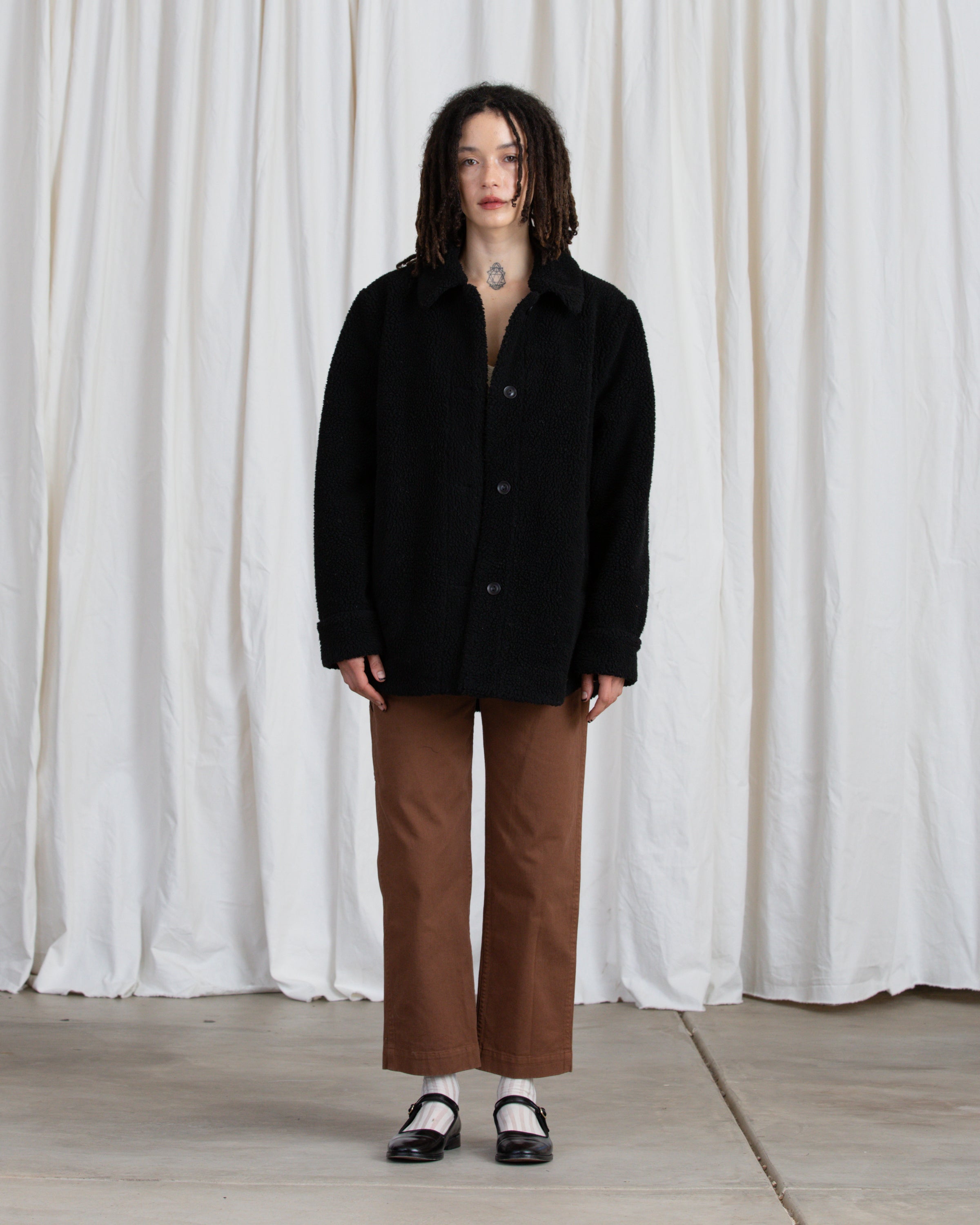 SAMPLE - SHEARLING JACKET - BLACK