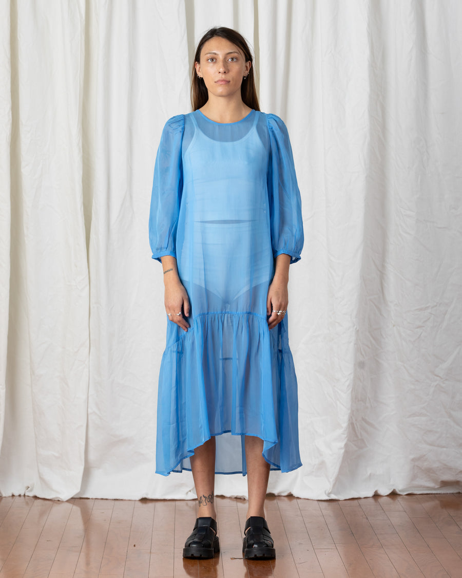 PEASANT DRESS - SKY BLUE