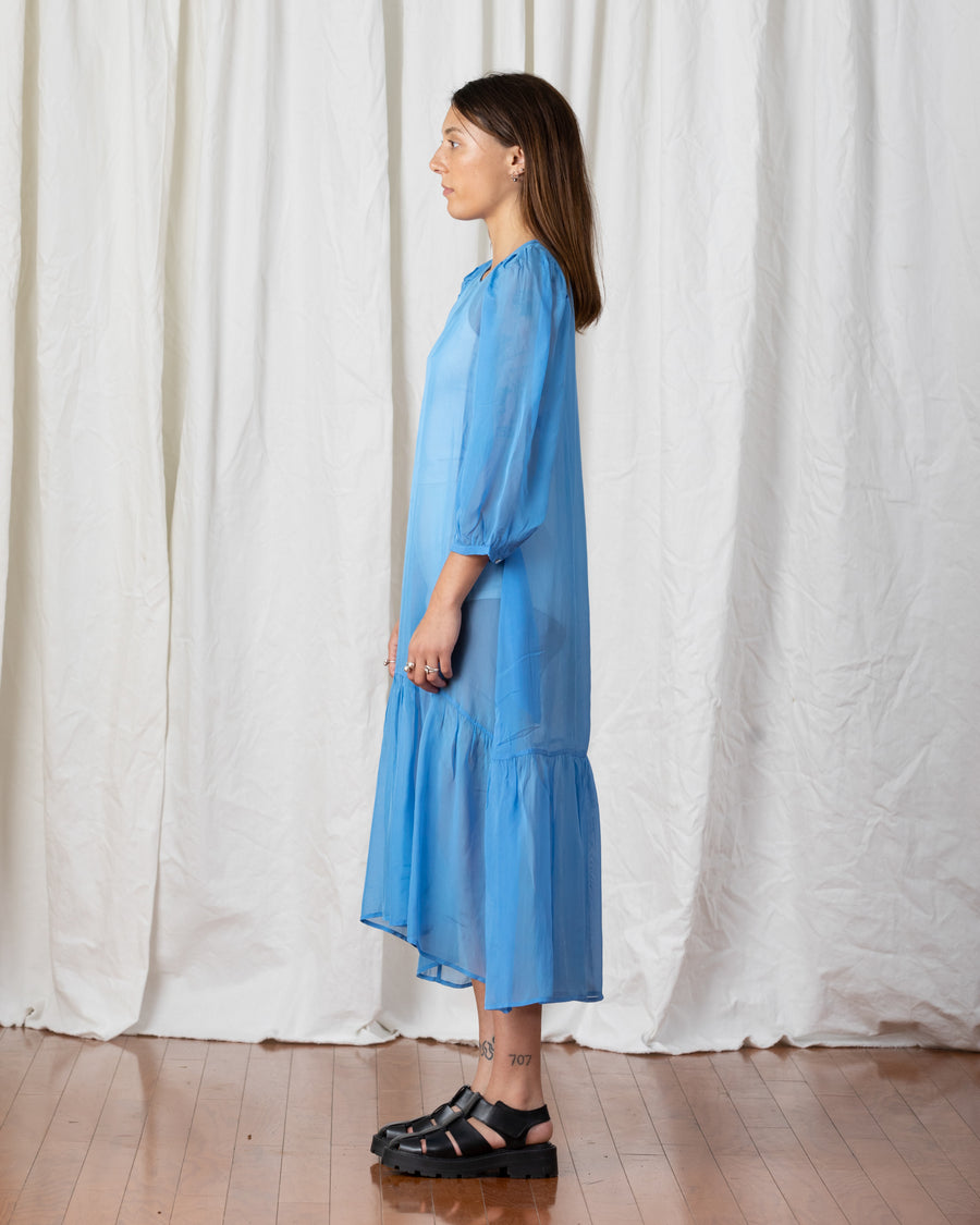 PEASANT DRESS - SKY BLUE