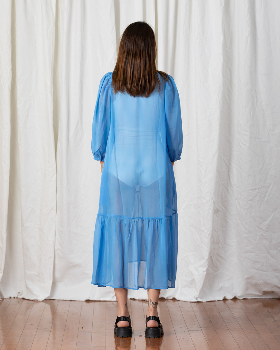 PEASANT DRESS - SKY BLUE