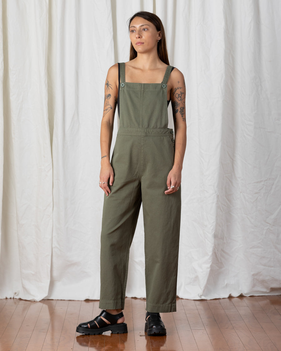 FITTED OVERALL JUMPER - FADED OLIVE