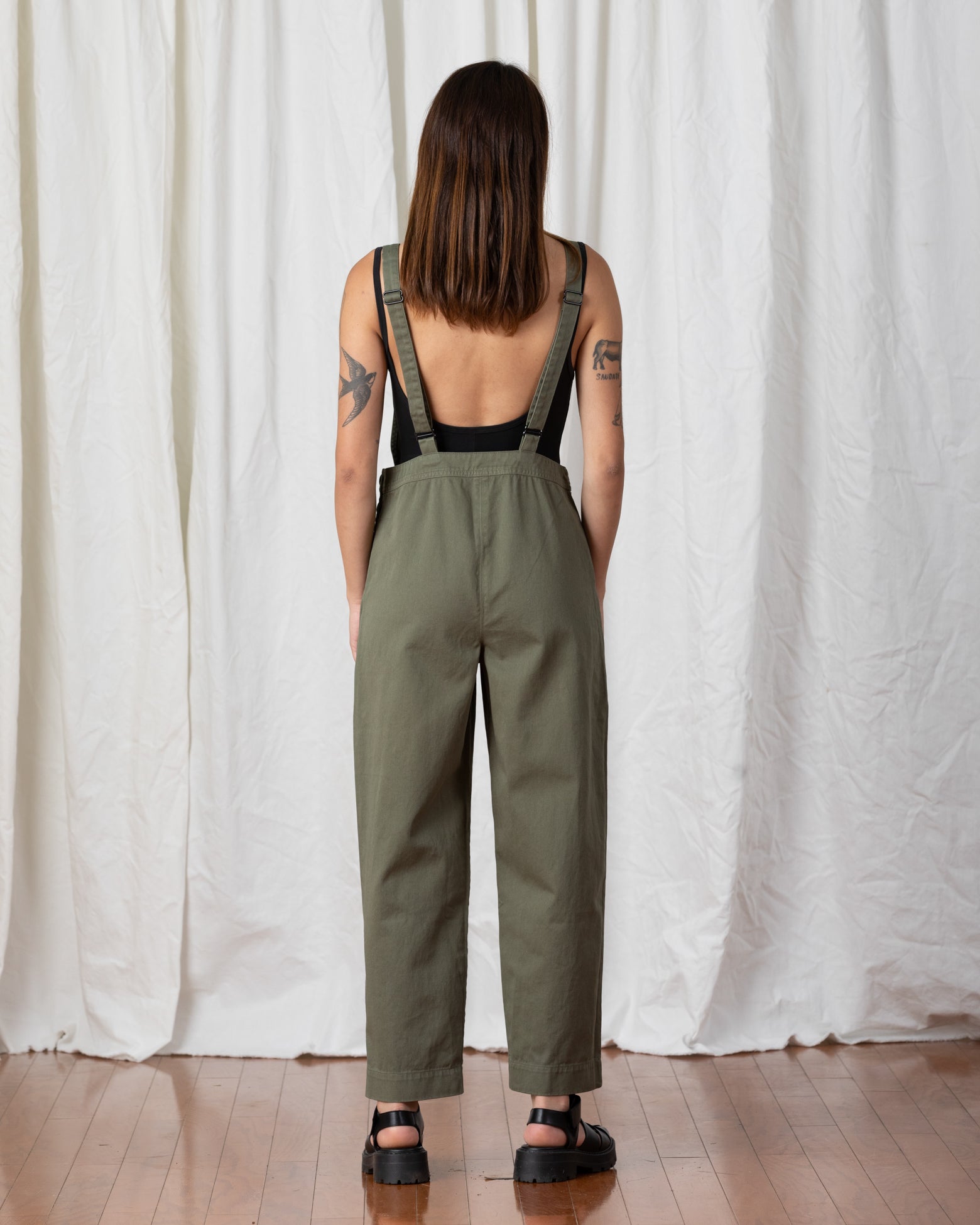 FITTED OVERALL JUMPER - BONE