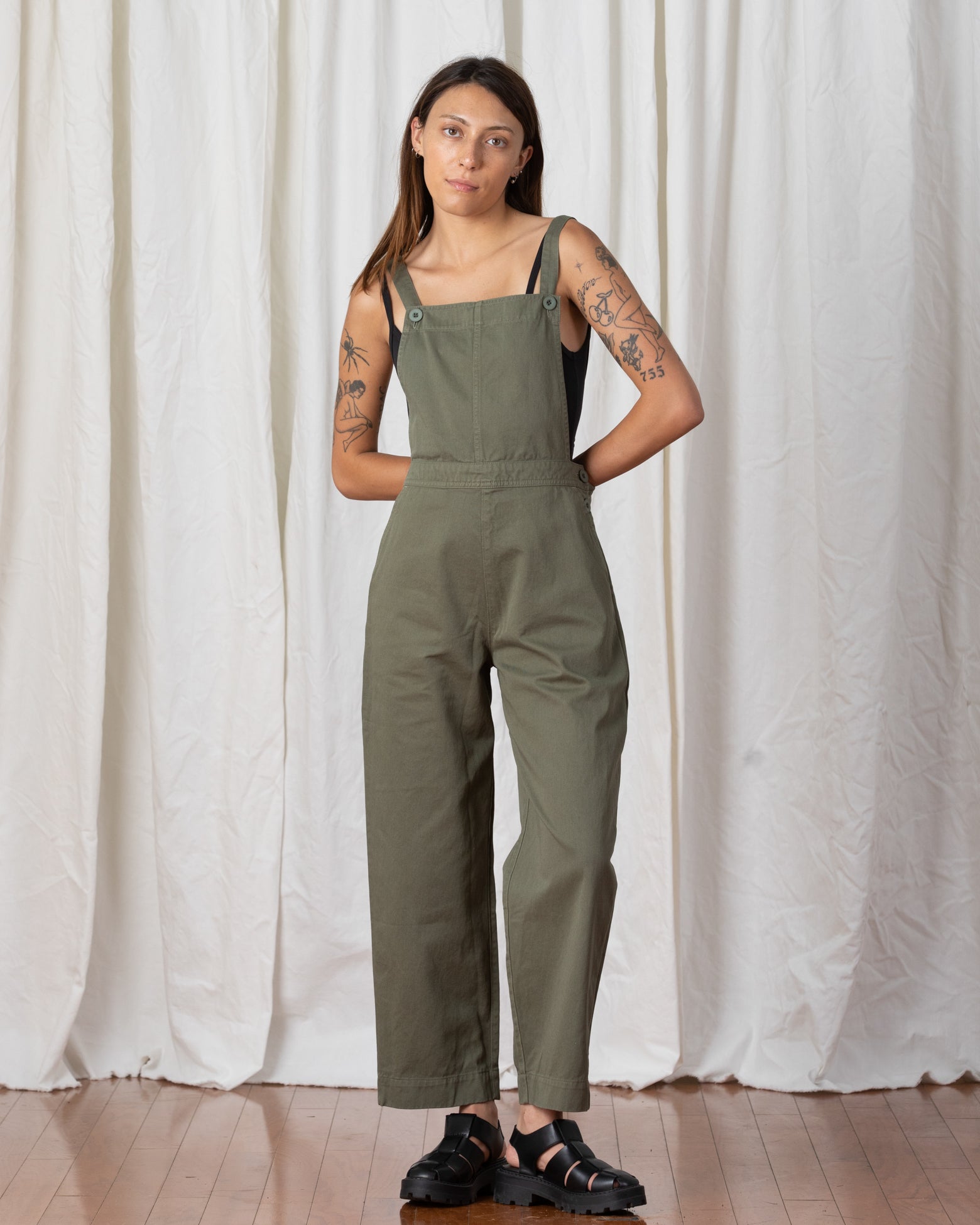 FITTED OVERALL JUMPER - BONE