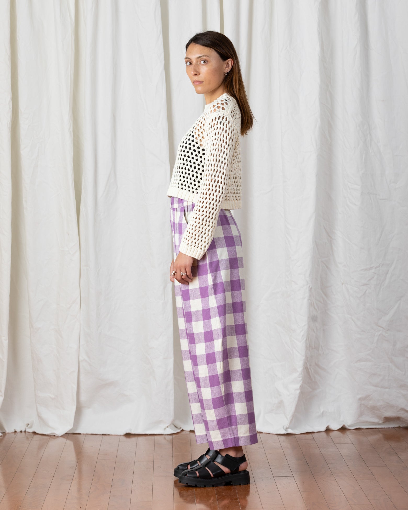 SAMPLE - OPEN KNIT SWEATER - BONE
