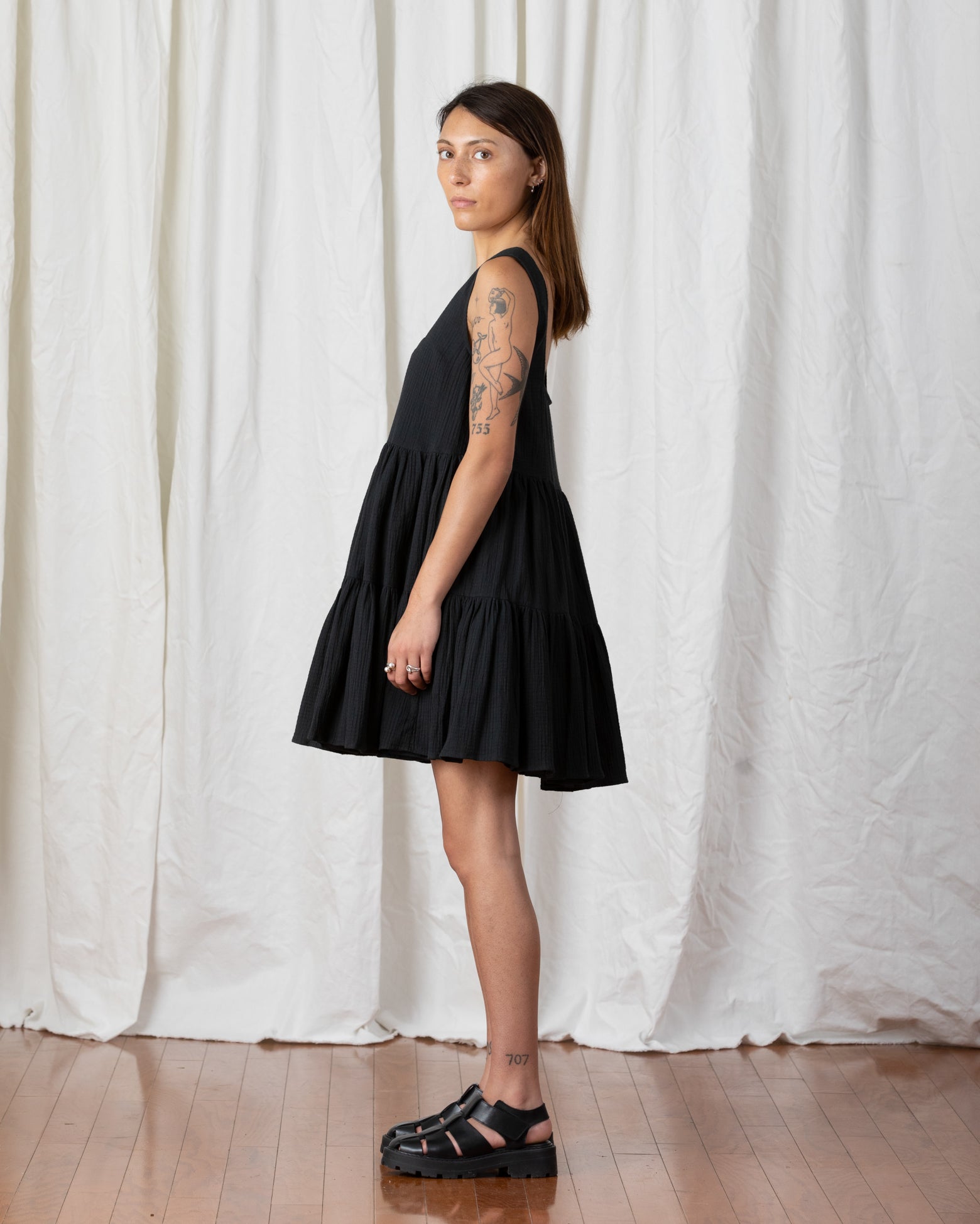 SAMPLE - FULL TANK DRESS - BLACK