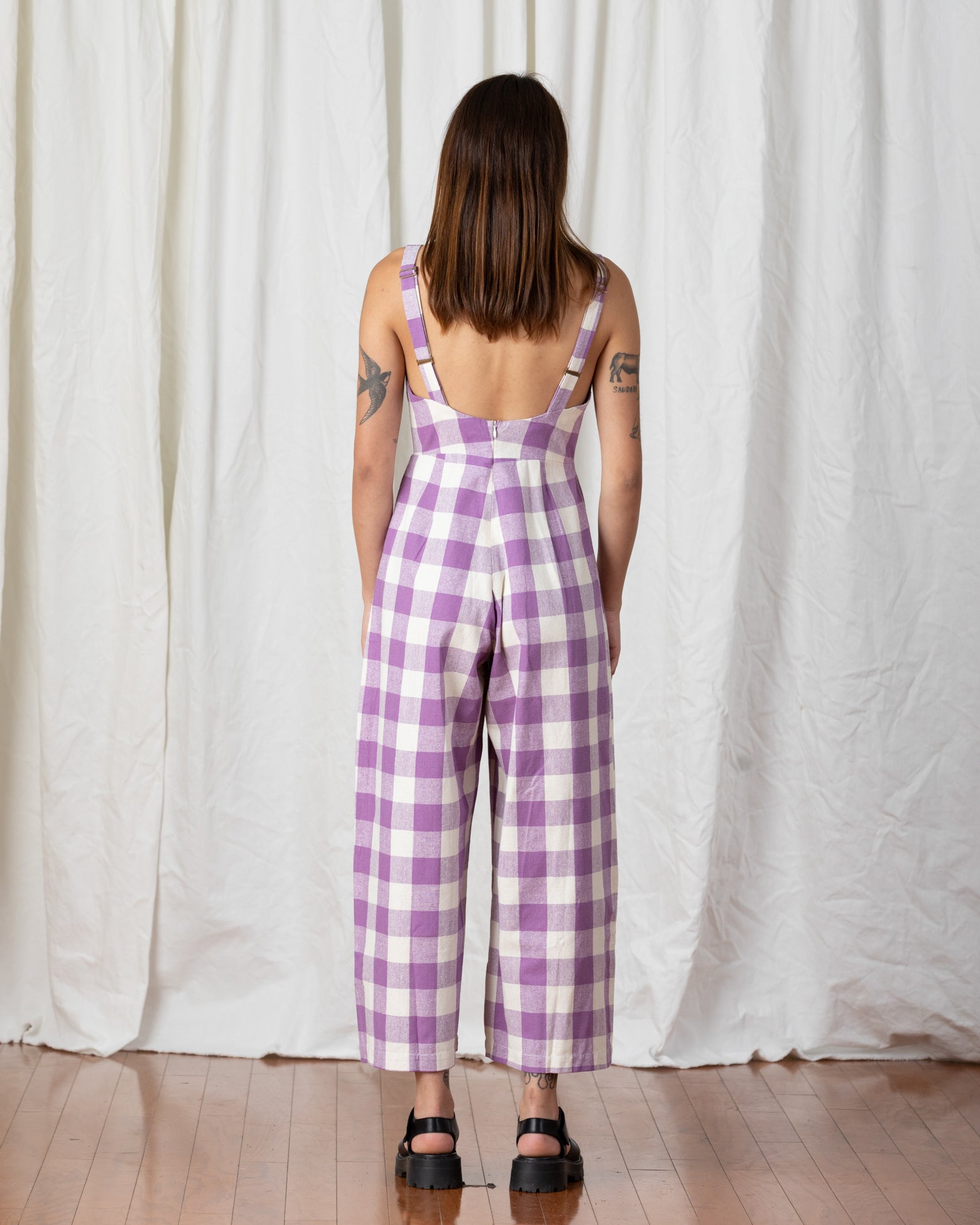 SAMPLE - FITTED JUMPER - LILAC/BONE PLAID