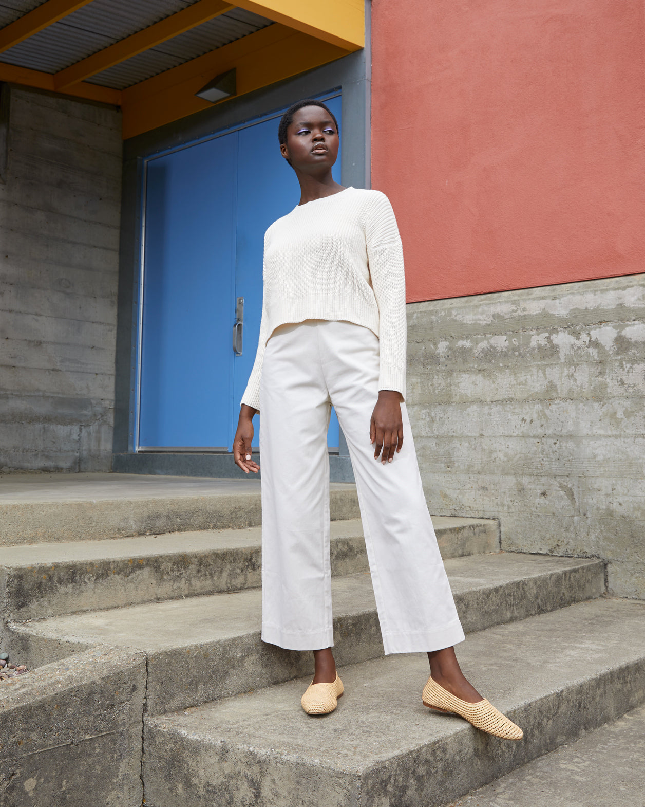 SAMPLE - SIDE ZIP PANT - BONE