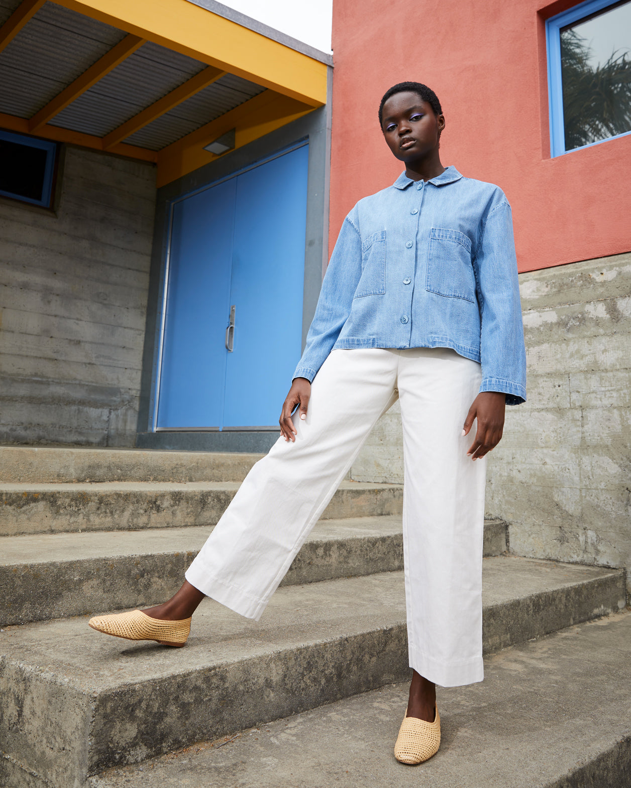 SAMPLE - SIDE ZIP PANT - BONE