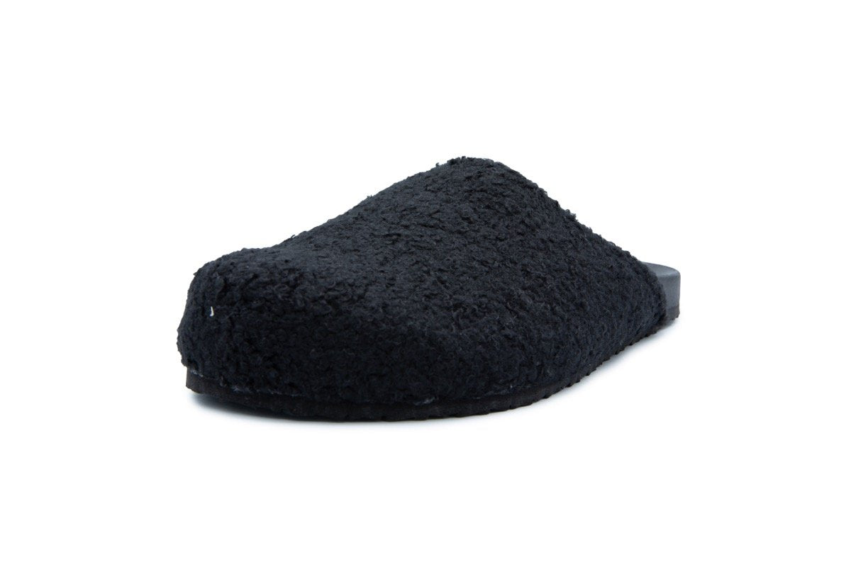 VIDA MULE - BLACK SHEARLING