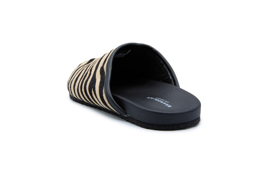 VIDA MULE - BLACK FAUX ZEBRA