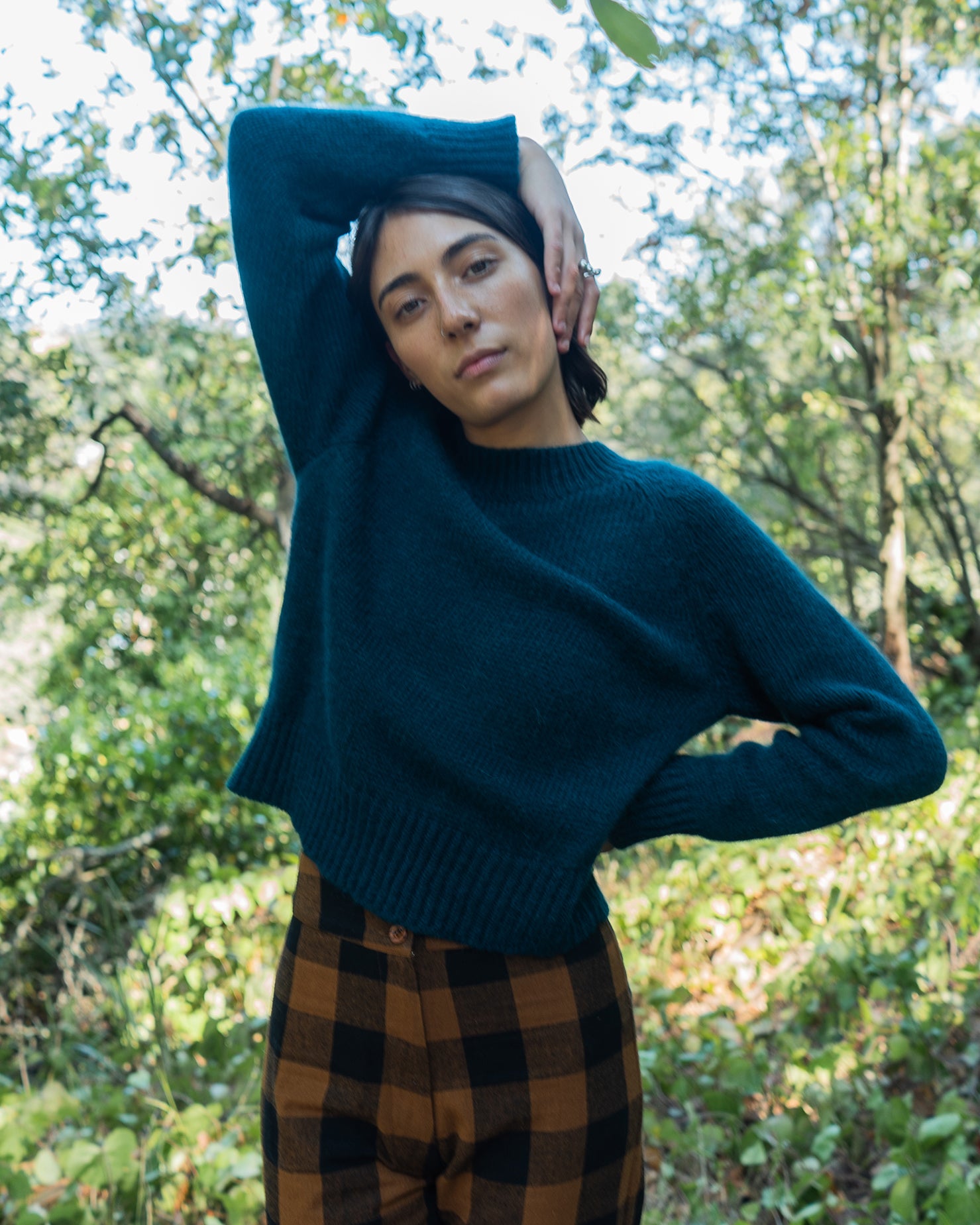 SAMPLE - MERINO CREW NECK PULLOVER - DARK PURPLE