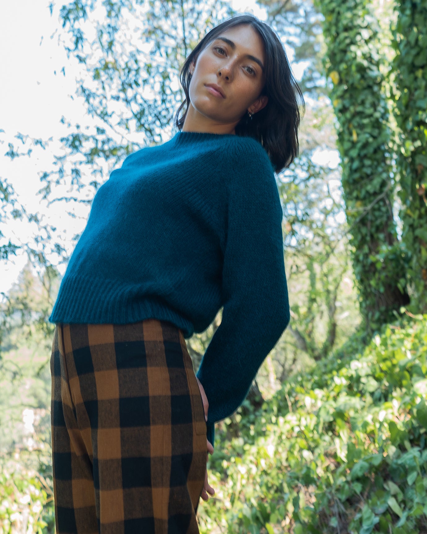 SAMPLE - MERINO CREW NECK PULLOVER - DARK PURPLE