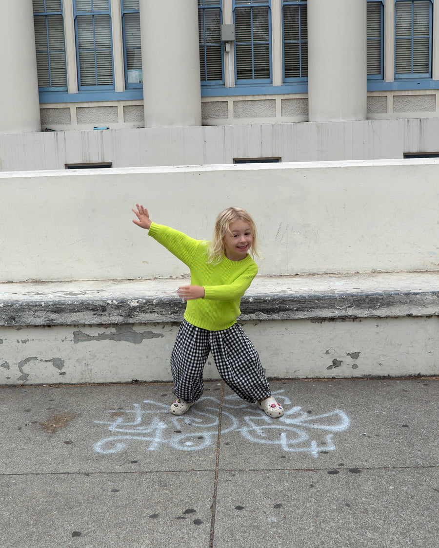 KIDS COTTON PULLOVER - HIGHLIGHTER